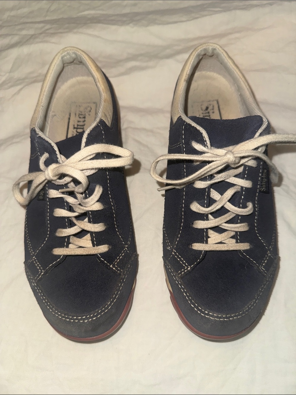 Simple OS Vintage 90s Navy Suede Low Top Sneakers Women’s 7